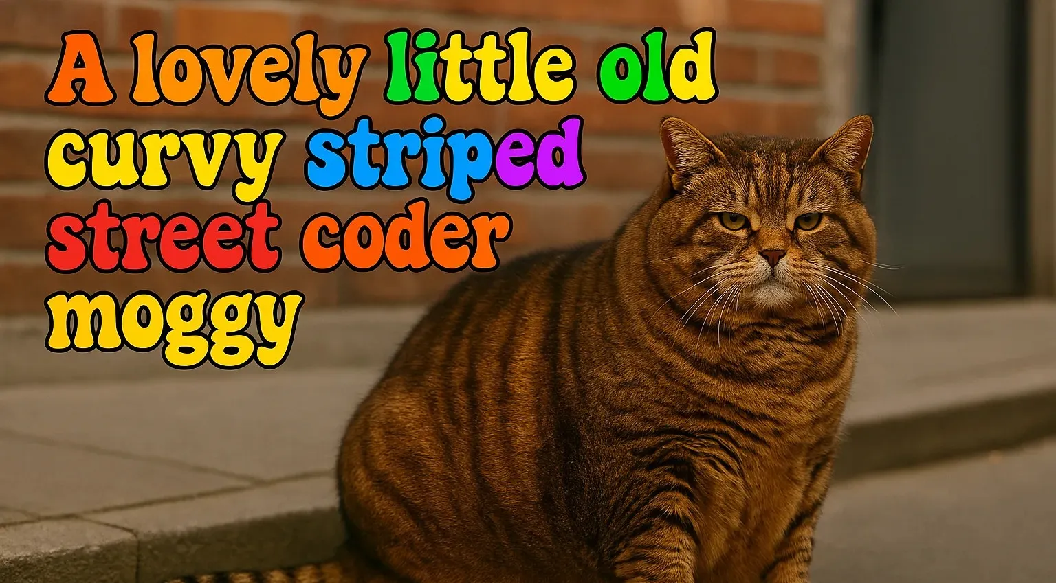 an old chubby moggy
